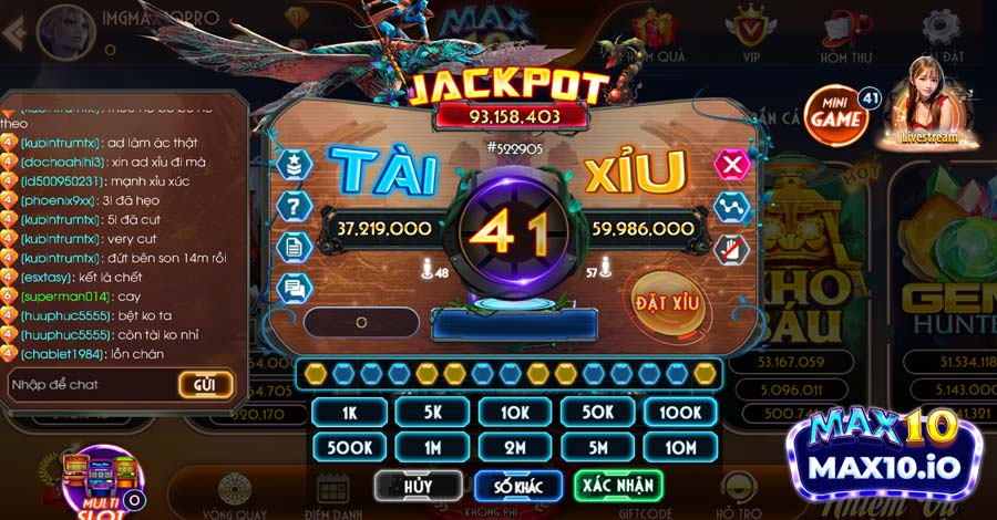 Mini Game Max10 cho bạn thoải mái tương tác với người thật